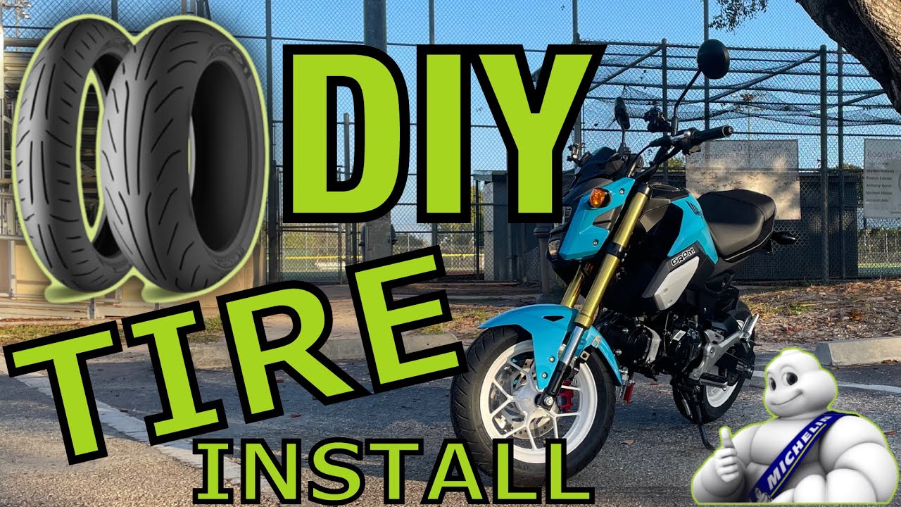 How to change your own Motorcycle tires at home - SAVE $$$ (demonstrated on my grom/msx125)
