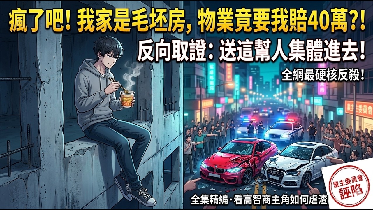 [MULTISUB] 我家連牆都沒有，物業竟找我賠40萬？12樓掉窗砸爛5輛豪車，看我如何硬核「反向取證」，讓貪婪車主與物業集體入獄！ | 一口氣看完