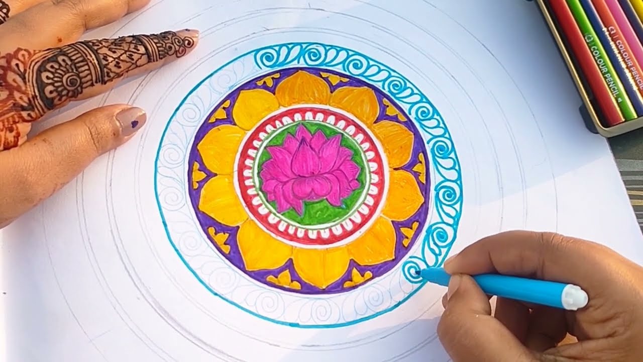 Mandala Art 💛 #mandala #mandalaart #colourfulmandala #creativity #art #artist #mandaladesign 