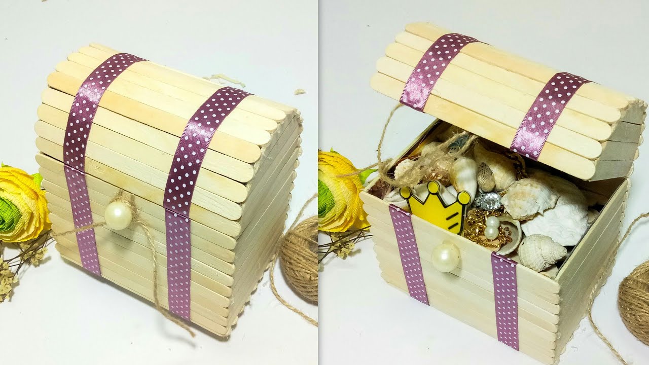 Como hacer Manualidades (caja) con palitos de helado FACILES | DIY Manualidades #198