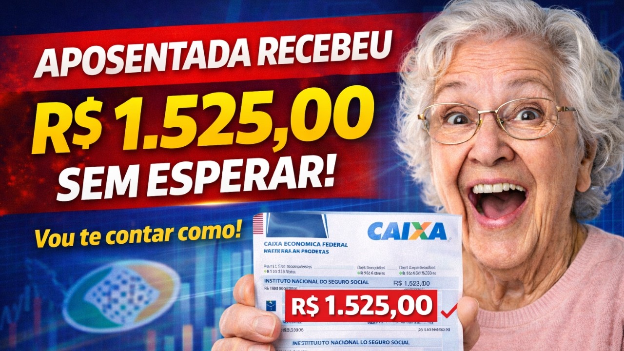 🔴 APOSENTADA RECEBEU R$ 1.525,00 SEM ESPERAR ! VEJA SE VOCÊ TEM DIREITO !