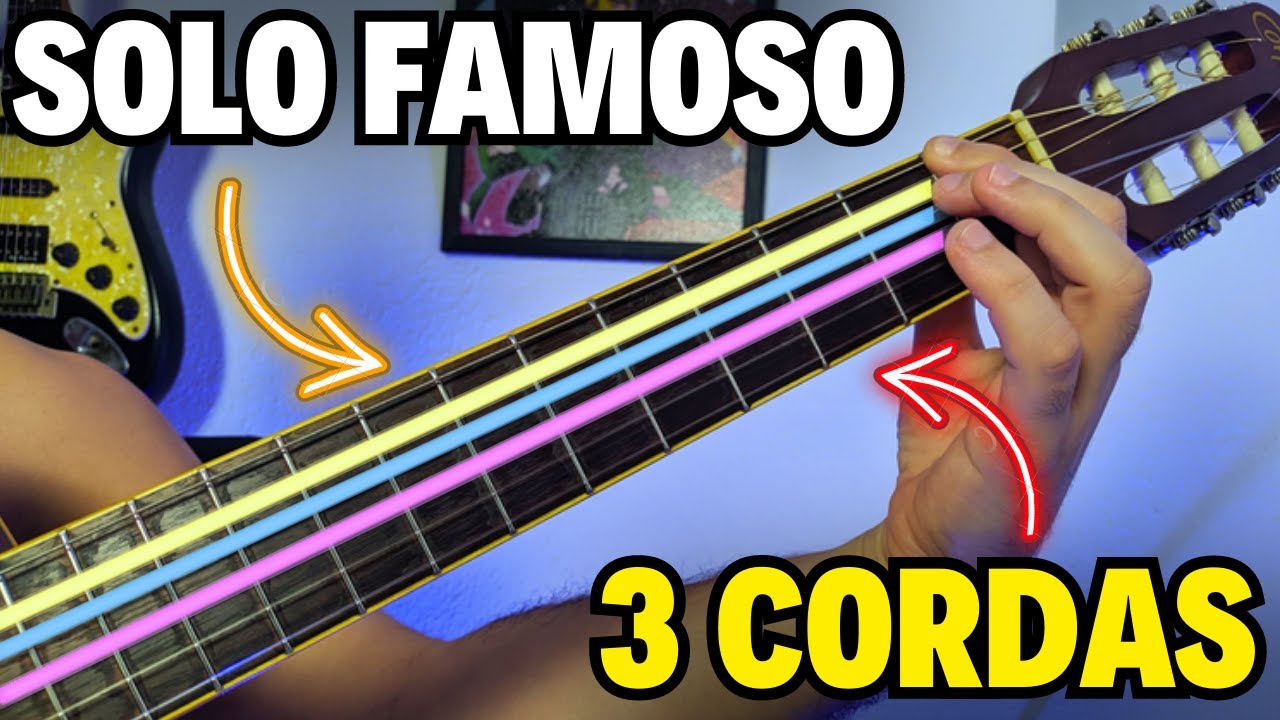 🔥4 Solos LINDOS E FÁCEIS - Aula de violão INICIANTE - Como solar no violão