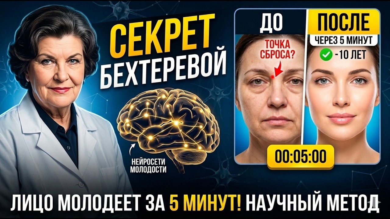 НАЖМИТЕ СЮДА 5 МИНУТ! 😱 Лицо помолодеет мгновенно: Секрет Натальи Бехтеревой.