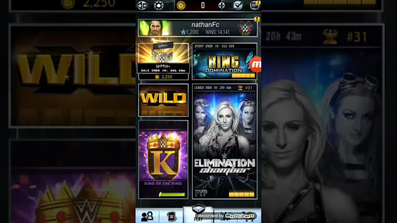 WWE SuperCard claiming my monster freebie!!!!