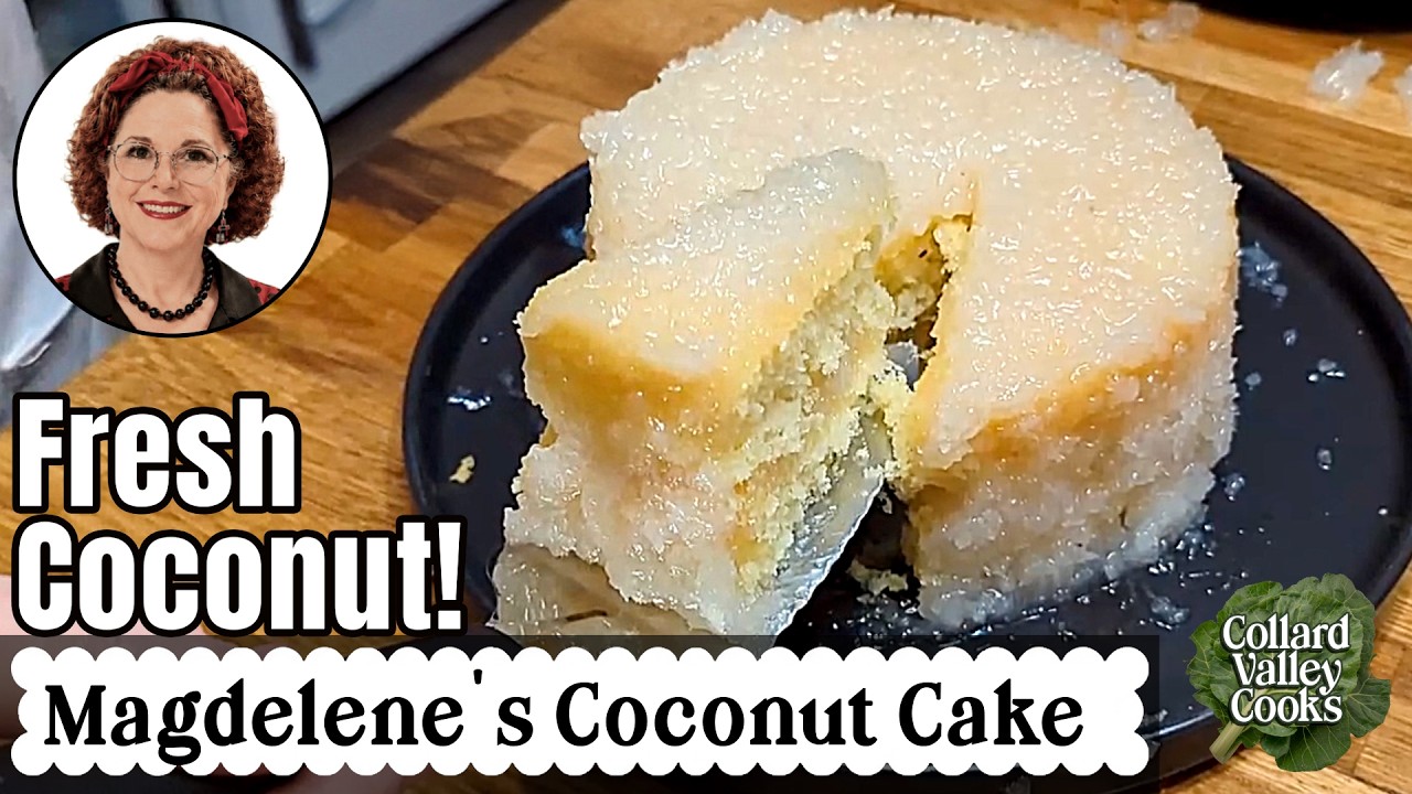 Fresh Coconut Cake with Cooked Coconut Topping - How to Make a Coconut Cake