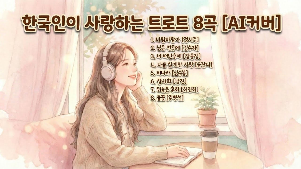    듣다 보면 눈물 나는 트로트 명곡 8곡 모음 🎵 (비나리, 님은 먼곳에, 상사화) 잠들기전 듣기 좋은 노래#장윤정 #금잔디 #미스트롯#트로트모음 #ai커버
