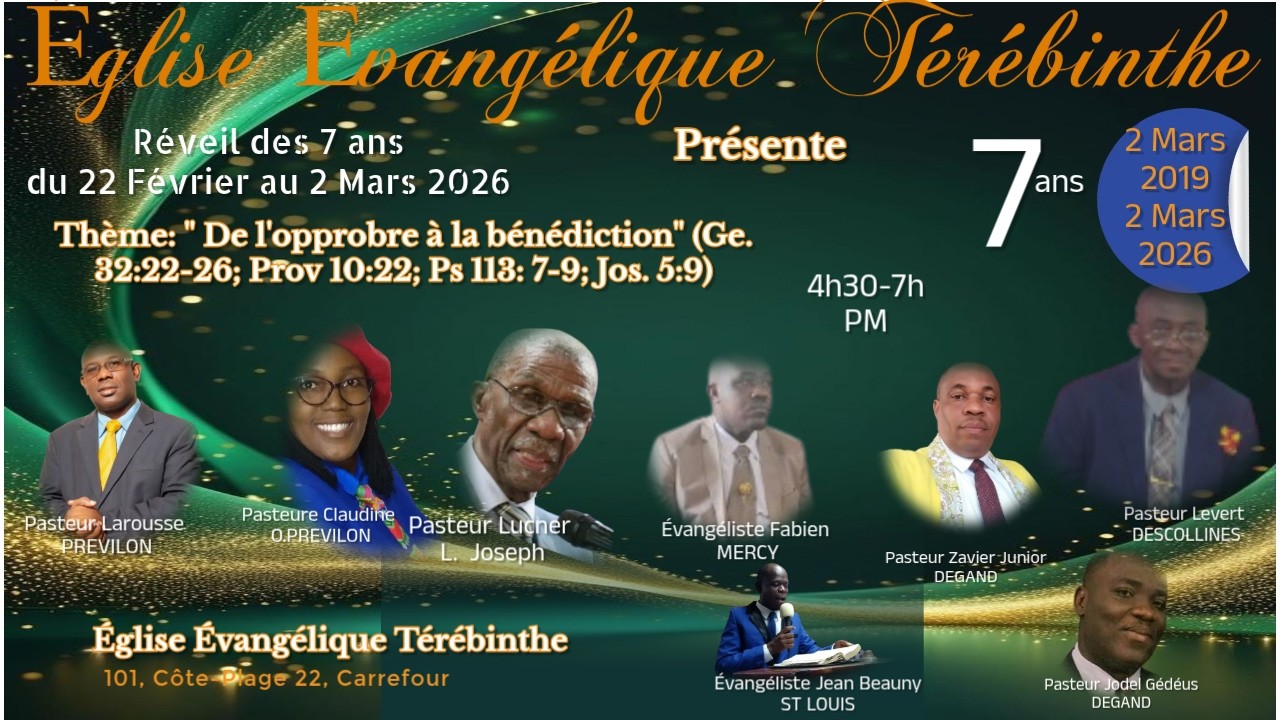 Église Évangélique Térébinthe | Lundi 23 Février 2026 | Réveil commémorant le 7e Anniversaire.