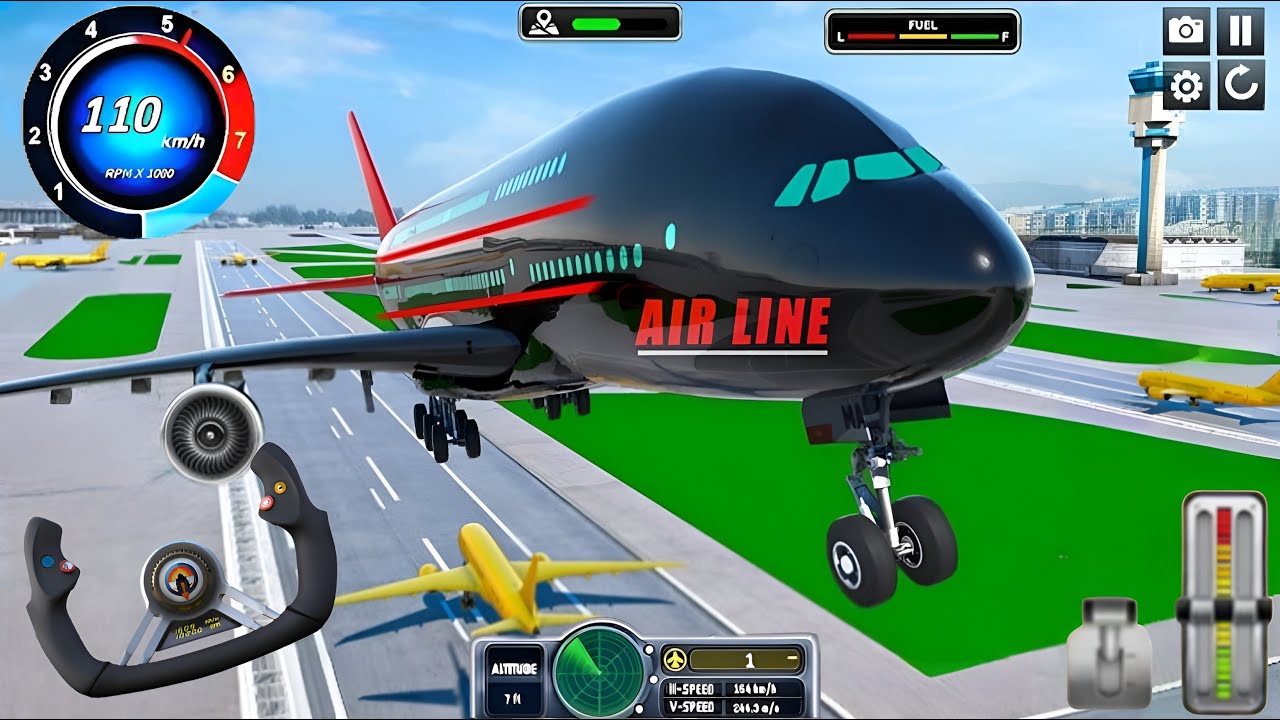 Real Flight Airplane City Pilot Simulator - Plane Boeing Emergency Landing - Android Gameplay