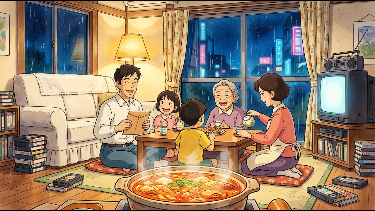 1990s Payday Evening | 🍲✨Simple Cozy Family Banquet Ghibli Living