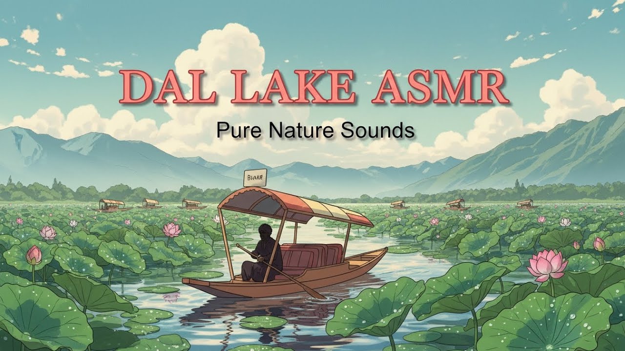 Dal Lake ASMR 🌊 Pure Nature Sounds for Deep Sleep | @SparkMindStories | #ghiblistyle #asmr 