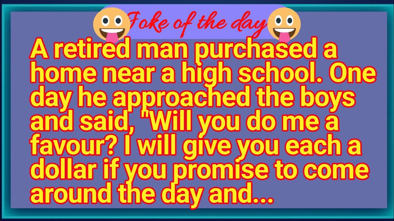 A retired man and school boys funniest joke || today's new funny joke || @epicurianentertainment246
