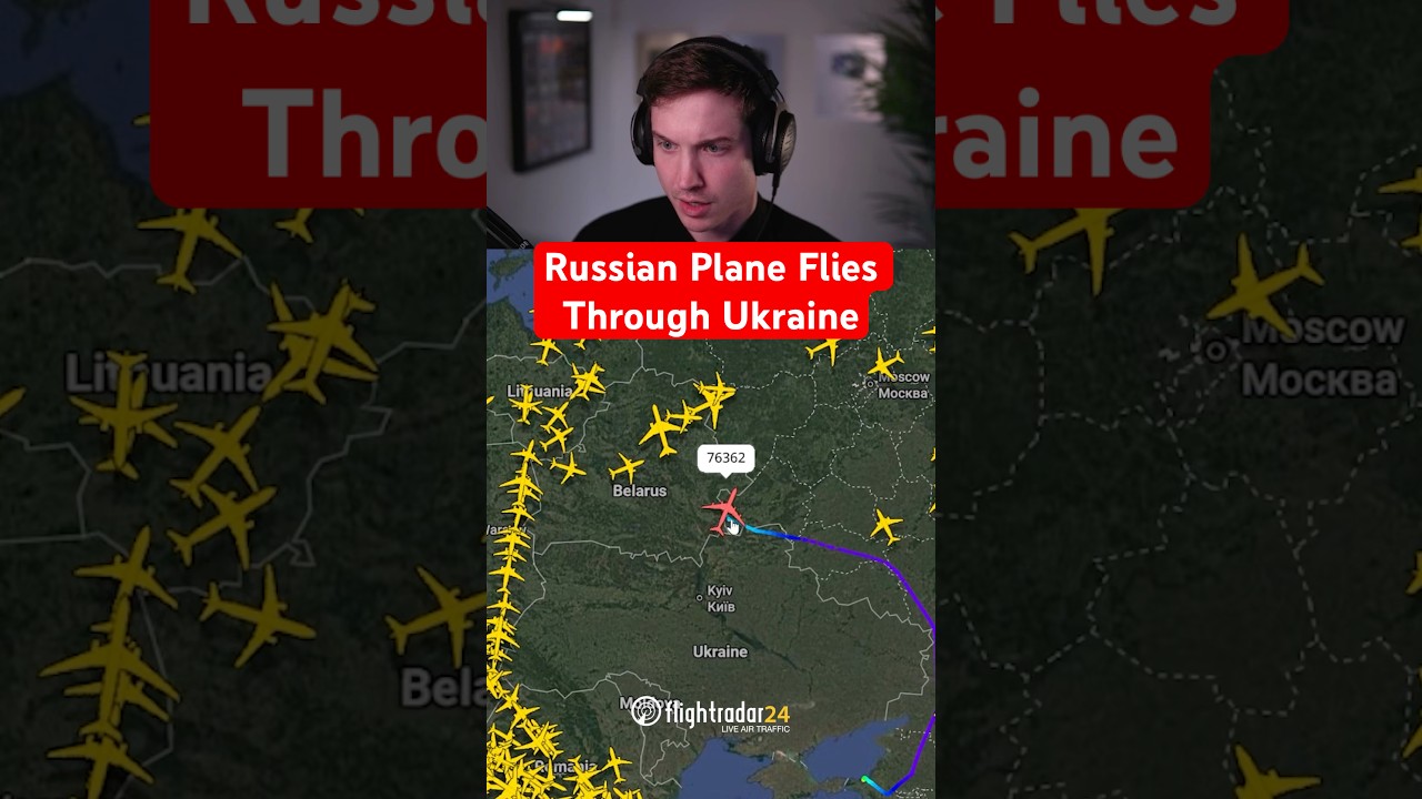 Российский самолет пролетел через Украину