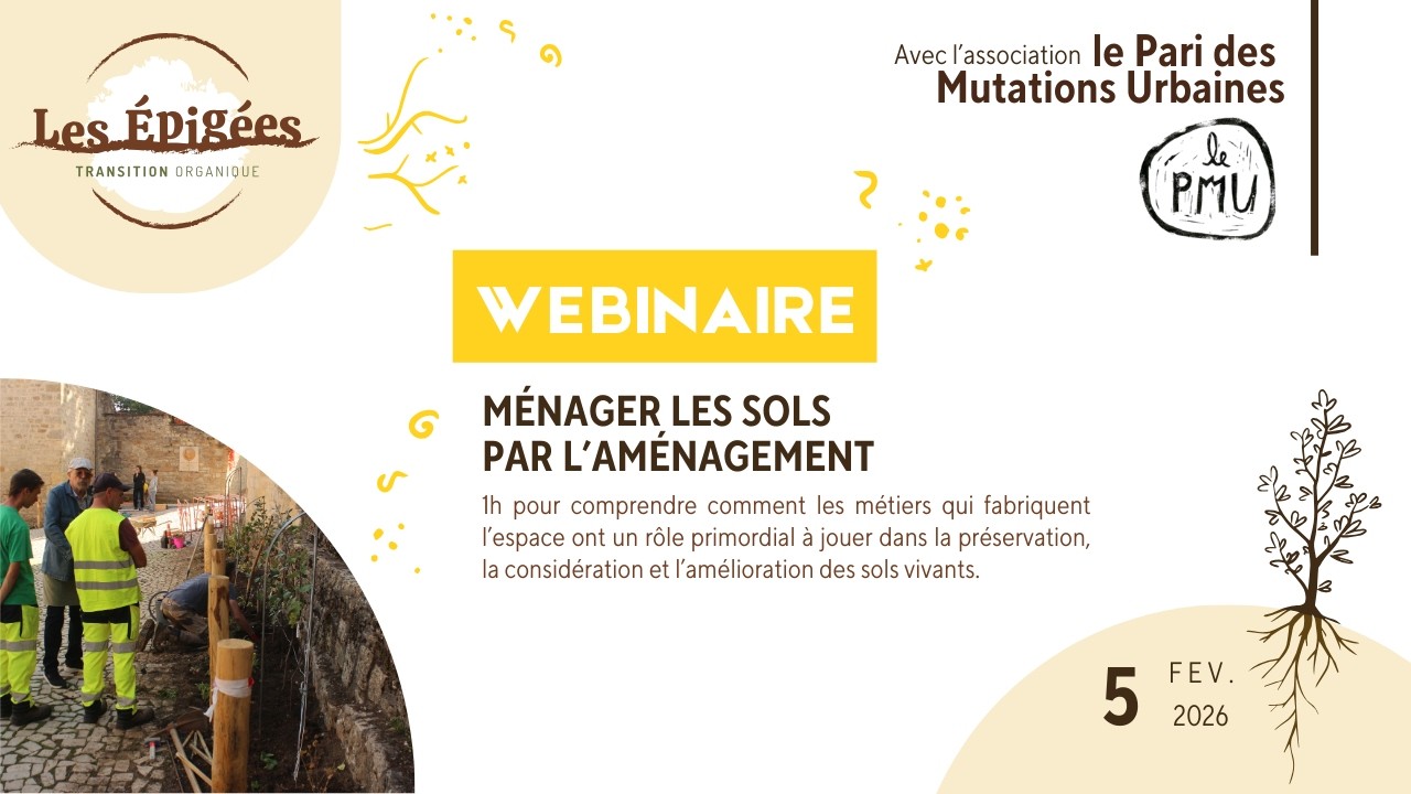 [Webinaire] Ménager les sols par l'aménagement avec l'association PMU