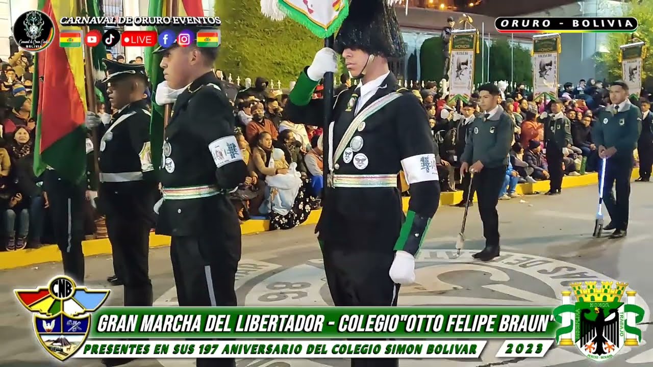 COLEGIO NACIONAL OTTO FELIPE BRAUN - PRESENTES EN SUS 197 ANIVERSARIO DEL COLEGIO SIMON BOLIVAR