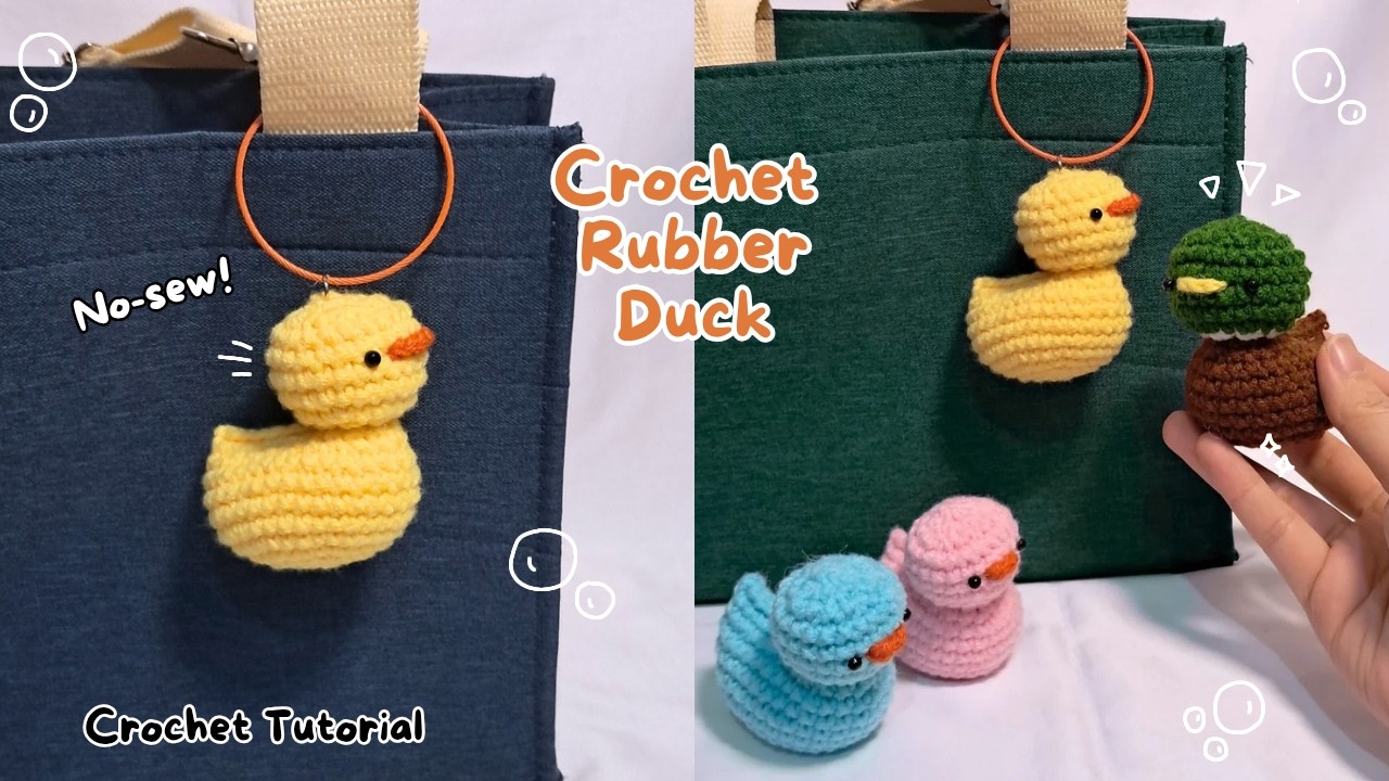 no-sew rubber duck crochet tutorial | how to crochet rubber duck