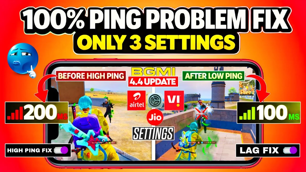 BGMI High Ping Problem?, Finally Found The Real Fix😱, Zero Lag + 200ms To 40ms Settings