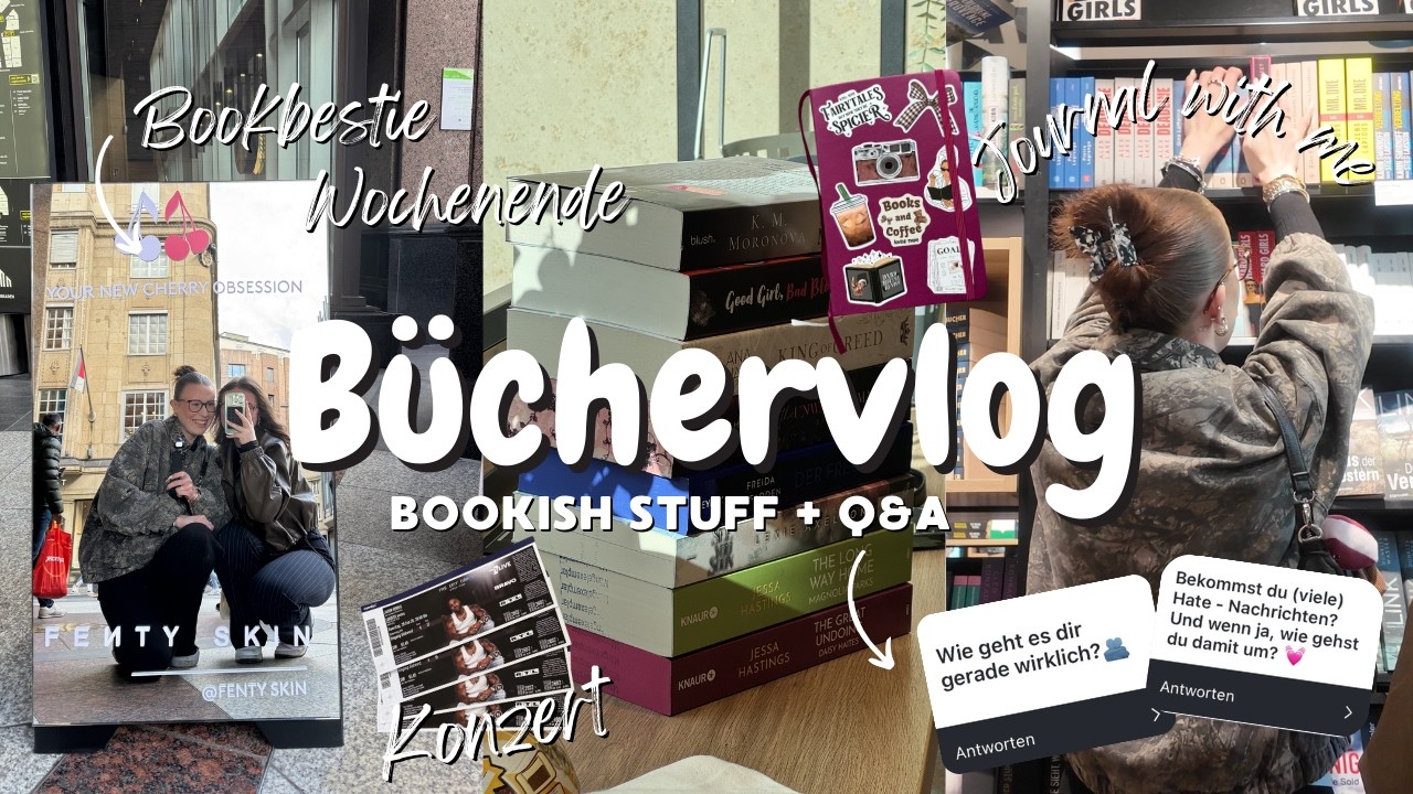 Büchervlog + Q&A🩷| Bookbestie Wochenende, Bücher shoppen, Jason Derulo Konzert,…