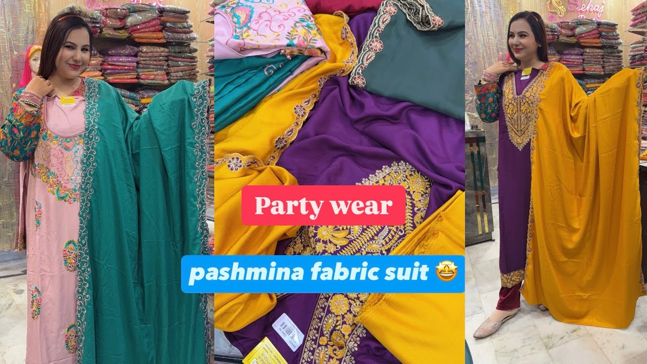 party wear pashmina suit 👌|| winter wear suits with reasonable price 🤗 || Hurry up 💃grab it now 😇
