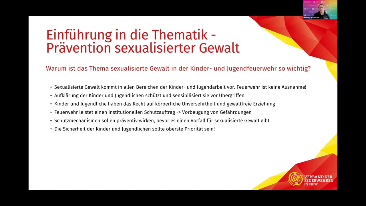 Erstellung eines Schutzkonzepts in den Feuerwehren in NRW | Webinarreihe des VdF NRW