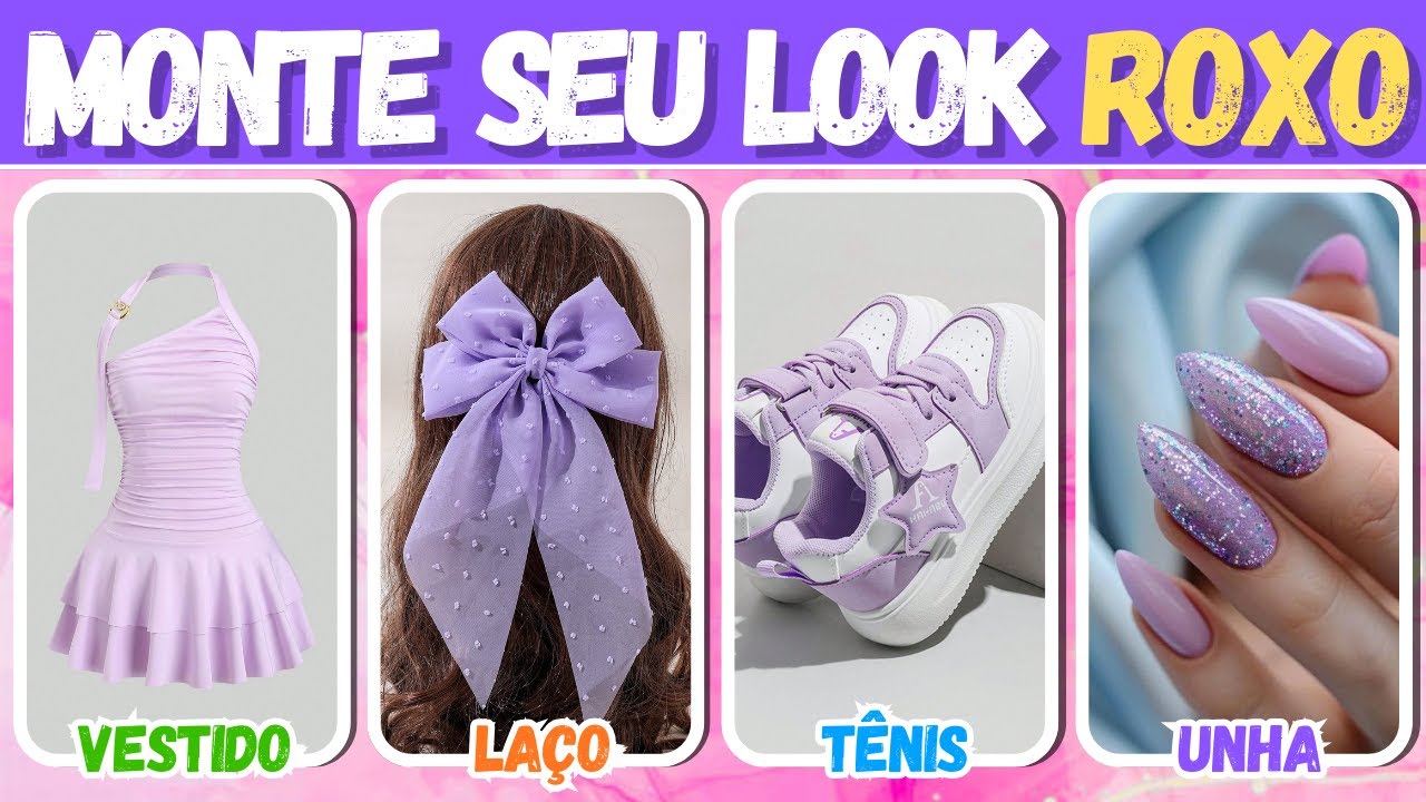 MONTE SEU LOOK ROXO 💜✨ | Faça Suas Escolhas! Jogo das Escolhas | Marte Quiz