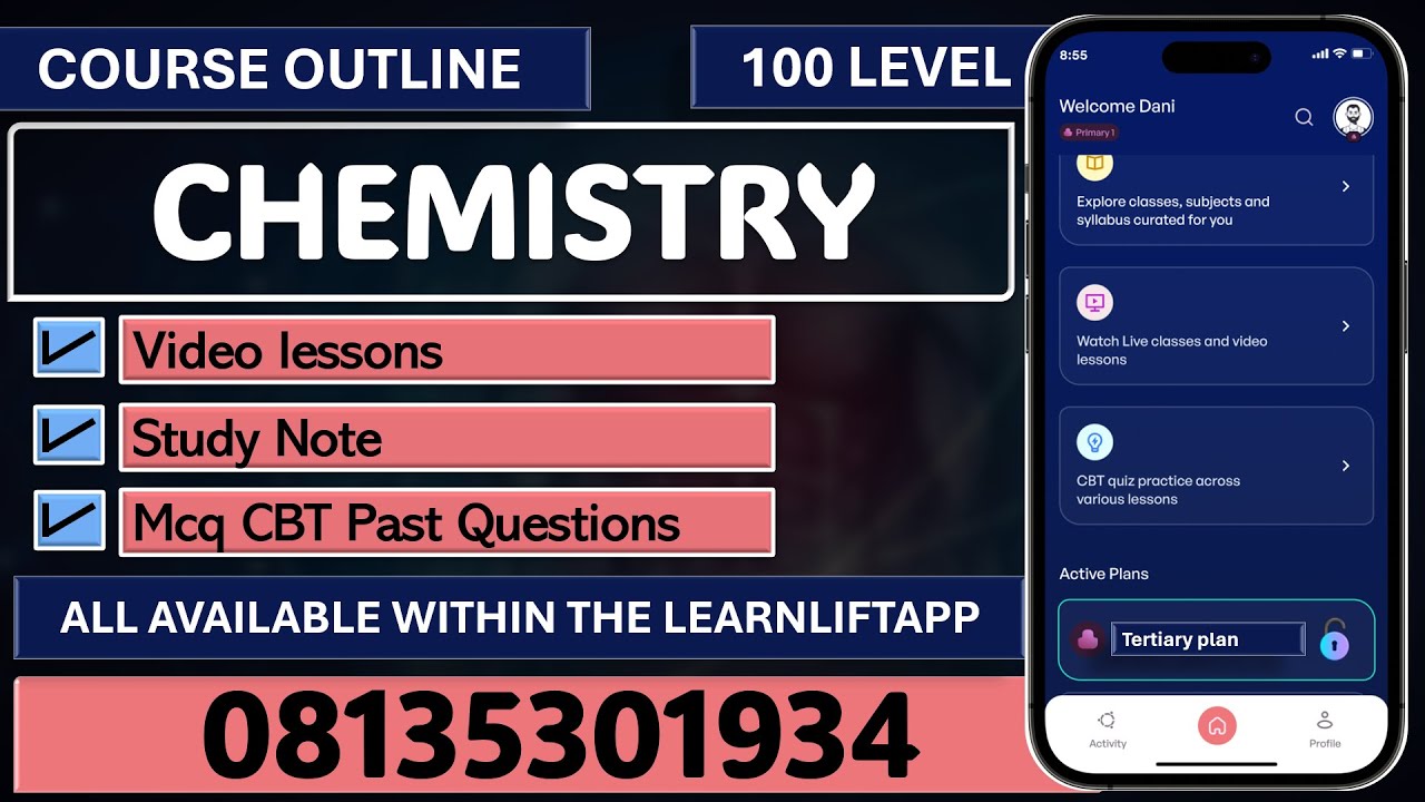 CHEMISTRY 100 LEVEL COURSE OUTLINE