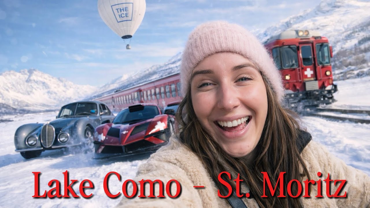 🚂 BERNINA Express Journey Through the Swiss Alps 🏎️The ICE 2026 Car Show St Moritz 