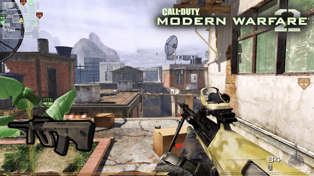 AUG HBAR On Favela | Call of Duty: Modern Warfare 2 - Domination - Gameplay (2009) - No Commentary