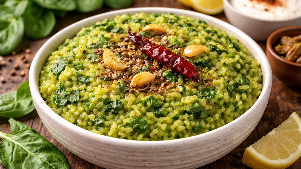 Palak Ki Khichdi | Quick & Easy Recipe |Spinach 🥦 Recipe 😋|Restaurant Style Palak Khichdi |