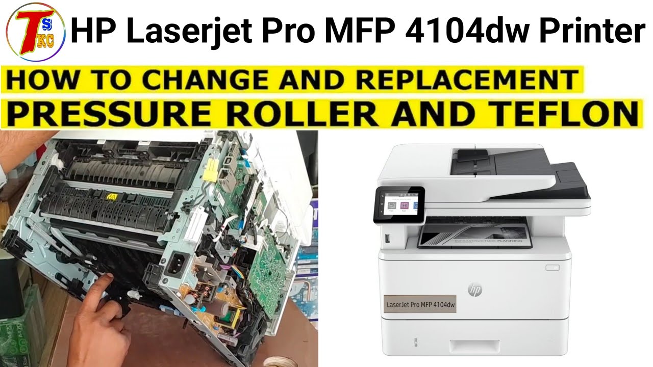 How to Disassemble of Hp 4104 printer and teflon or pressure roller change | how to open hp 4104