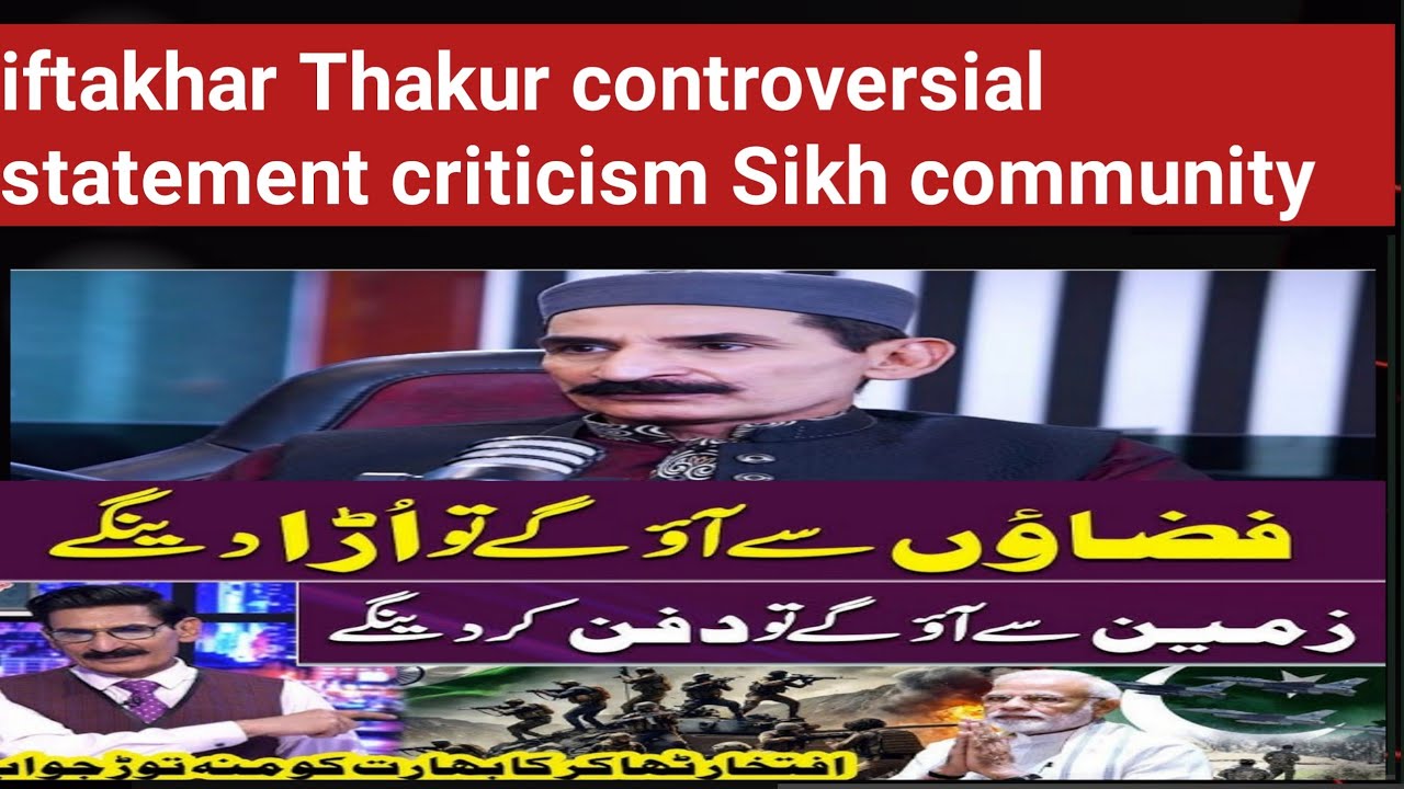 Iftakhar Thakur statement about India Indian people reaction hansraj Hans my reply