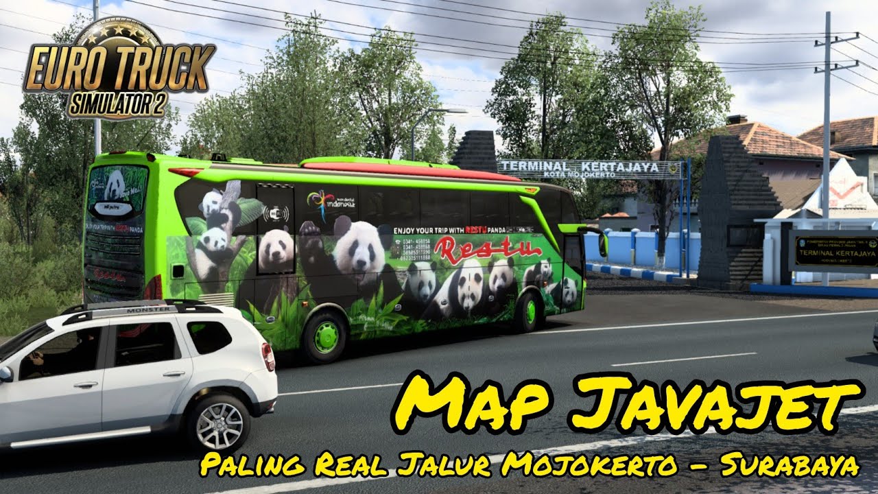 Jelajah Map Javajet Paling Real Jalur Surabaya - Mojokerto | PO Restu Panda Mr Ngowos | ETS 1.41