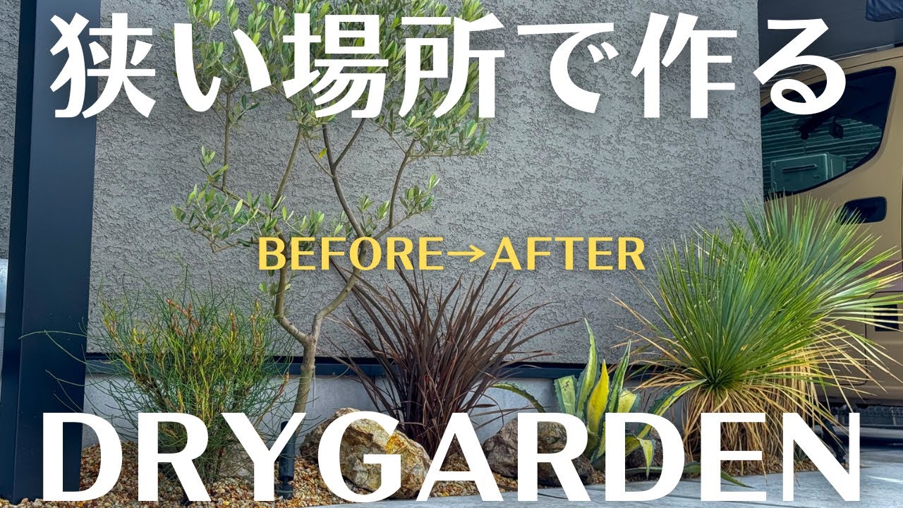 【植栽でお家が激変！たった５本で作るドライガーデン】