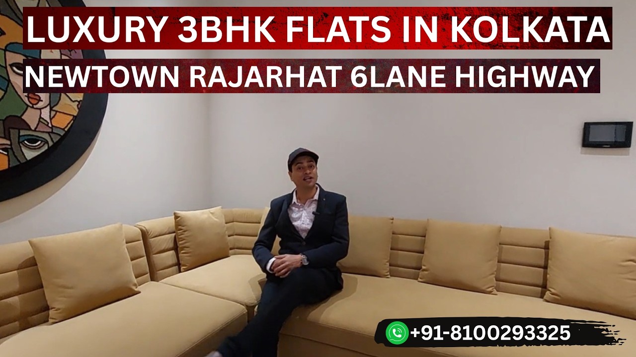 Роскошные 3-комнатные квартиры в Калькутте, Ньютаун, Раджархат, 6-полосная автомагистраль | Обзор...
