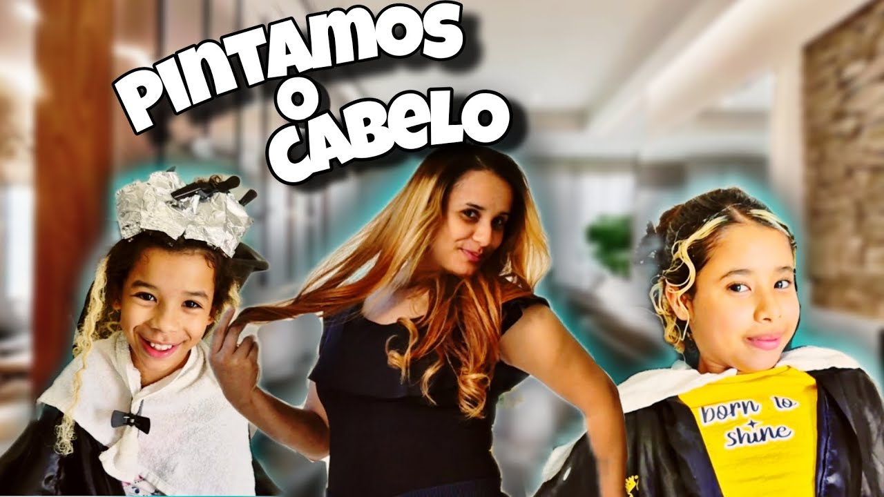 PINTAMOS O CABELO DE ROSA OLHA COMO FICOU
