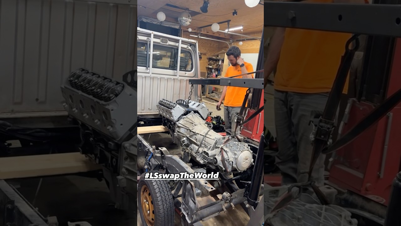 LS Swapped Kei Truck 👀🛻💨 | #lsswap #subarusambar #kei #keitruck #minitruck #corvette