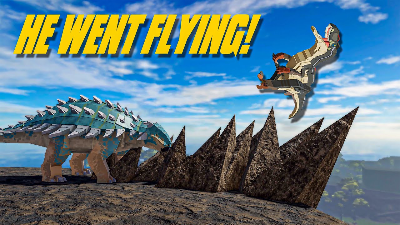 I Launched a Dinosaur with Ankylosaurus' Tail Smash! | Jurassic Blocky Funny Moments