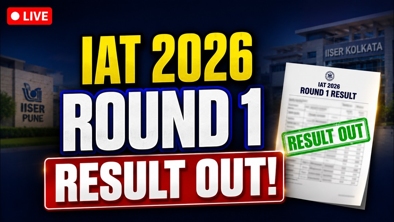 🔴 LIVE: IAT 2026 Round 1 Result OUT! 🎉 Cutoff Analysis, Seat Allotment & All Doubts Solved