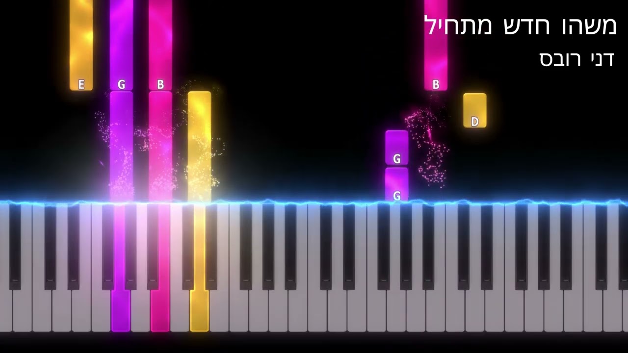 משהו חדש מתחיל - דני רובס | פסנתר למתחילים | תווים לפסנתר | אקורדים לפסתנר