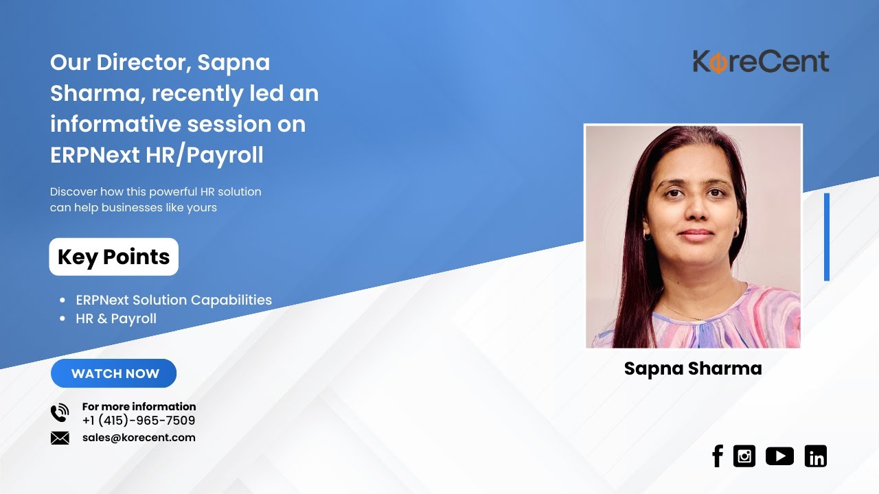 Demo of ERPNext HR & Payroll by KoreCent