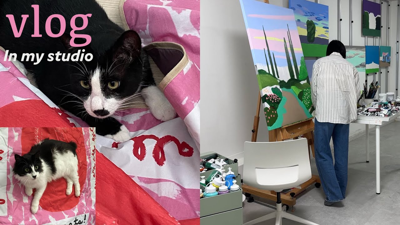 VLOG 일러스트레이터의 작업실 l 찰리와 루키