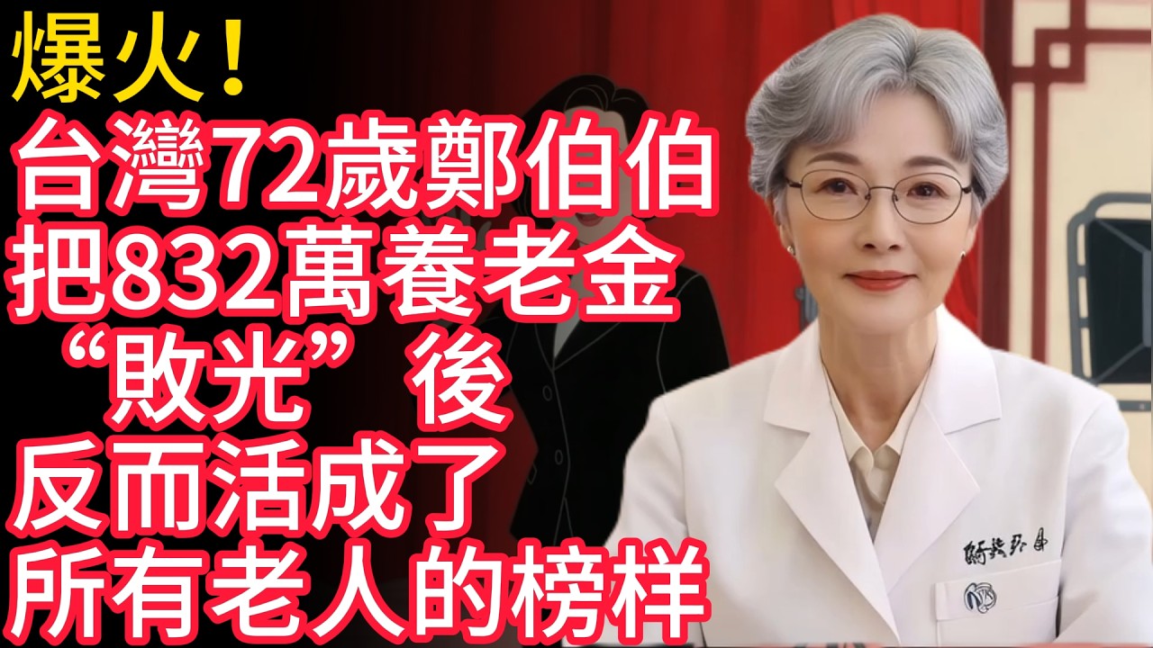 爆火！台灣72歲鄭伯伯，把832萬養老金“敗光”後，反而活成了所有老人的榜样