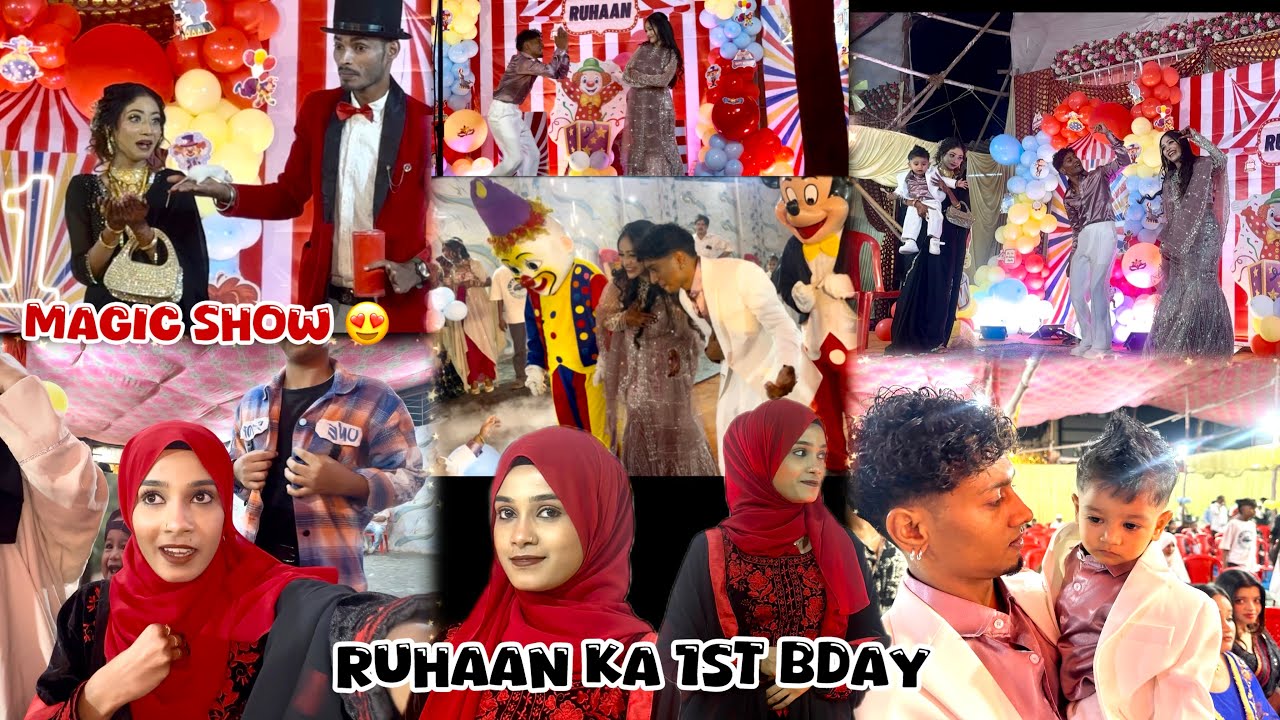 Ruhaan ke bday me jake maza aagya (Ahana ne ki dance apne bete ke liye ) magic show 😍