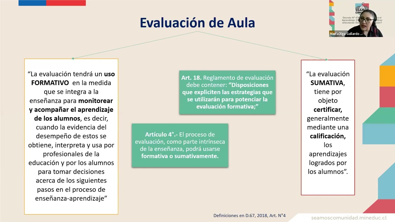 Decreto 67 y Evaluación para el Aprendizaje:¿Cómo planificar articulando didáctica y evaluación?