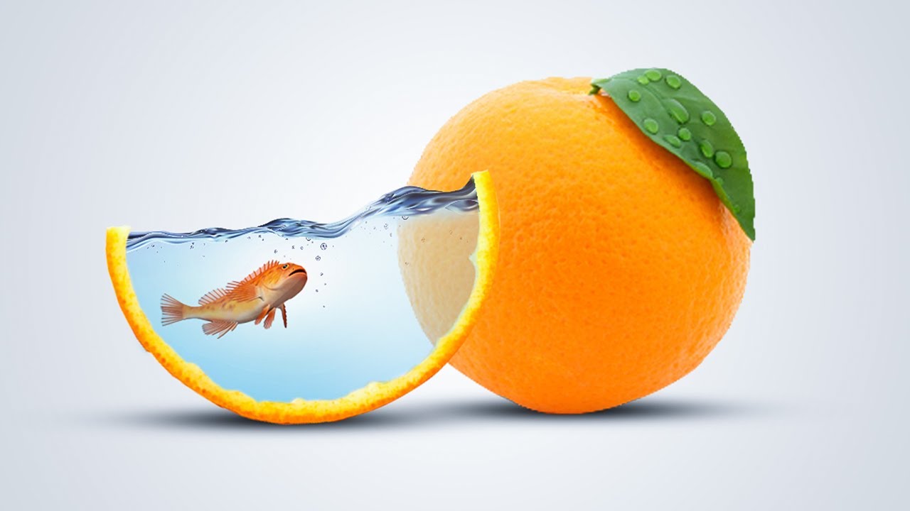Water Orange Splash Effect | Photoshop Tutorial for beginners