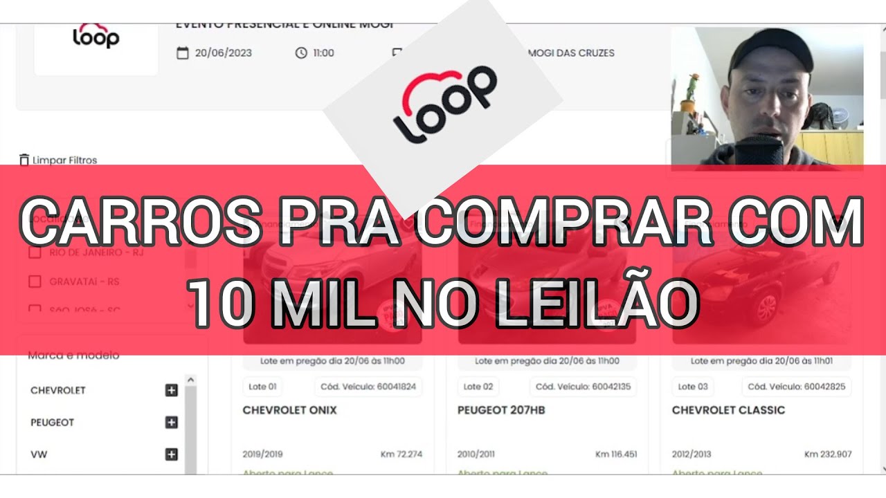 CARROS PARA COMPRAR COM 10 MIL REAIS NO LEIL&Atilde;O - Leil&atilde;o da Loop Leil&otilde;es