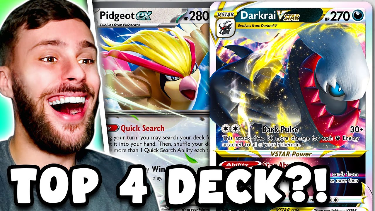 TOP 4 Darkrai VSTAR Plays 20 Different Cards AND Pidgeot ex!
