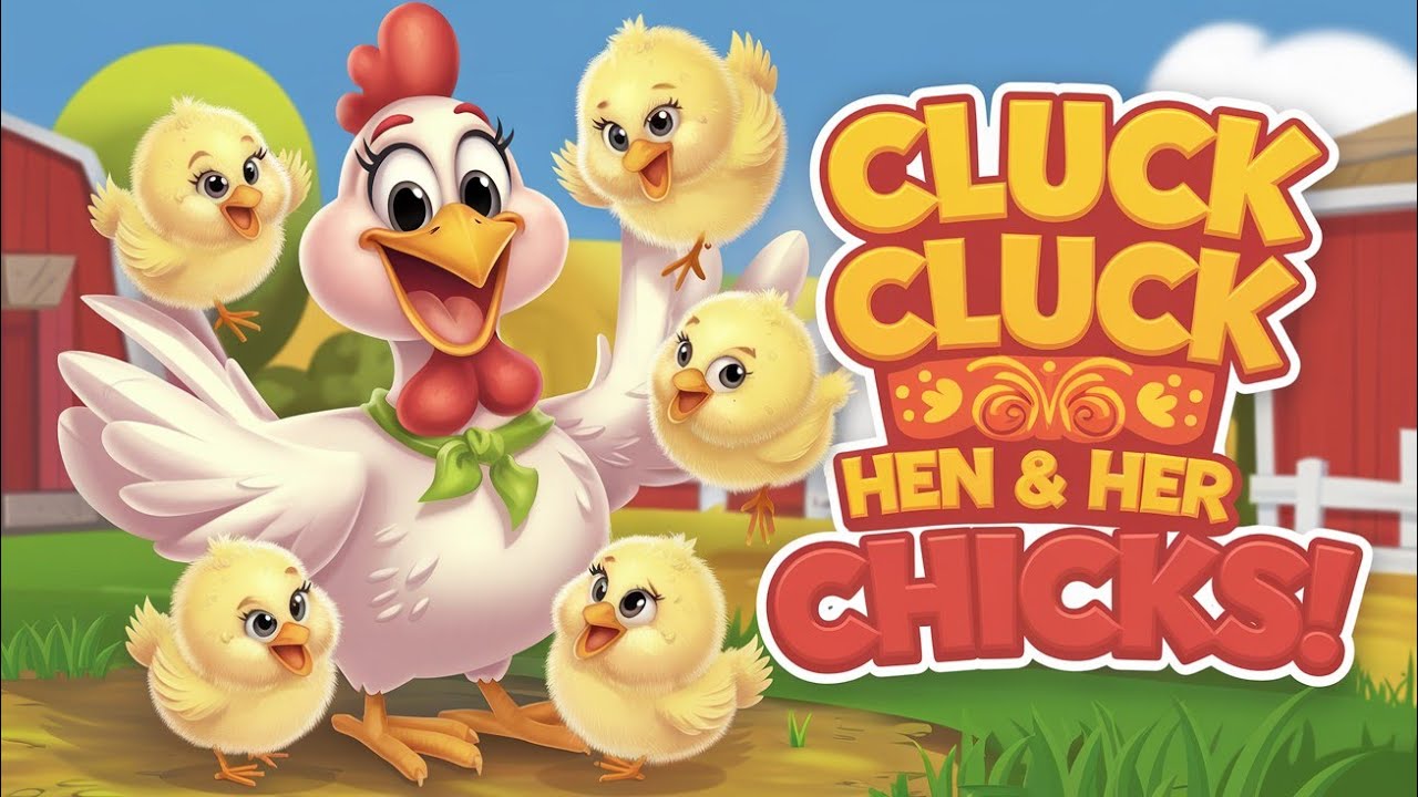 "Cluck Cluck Hen and Her Chicks | Fun Kids Poem with Cute Chicks!"
