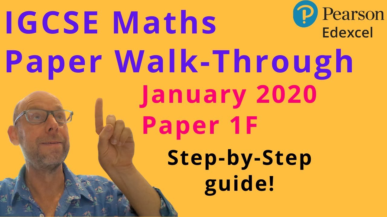 Edexcel IGCSE Maths: январь 2020 г., экзамен 1F. Полное пошаговое руководство ✨ Пошаговое руковод...