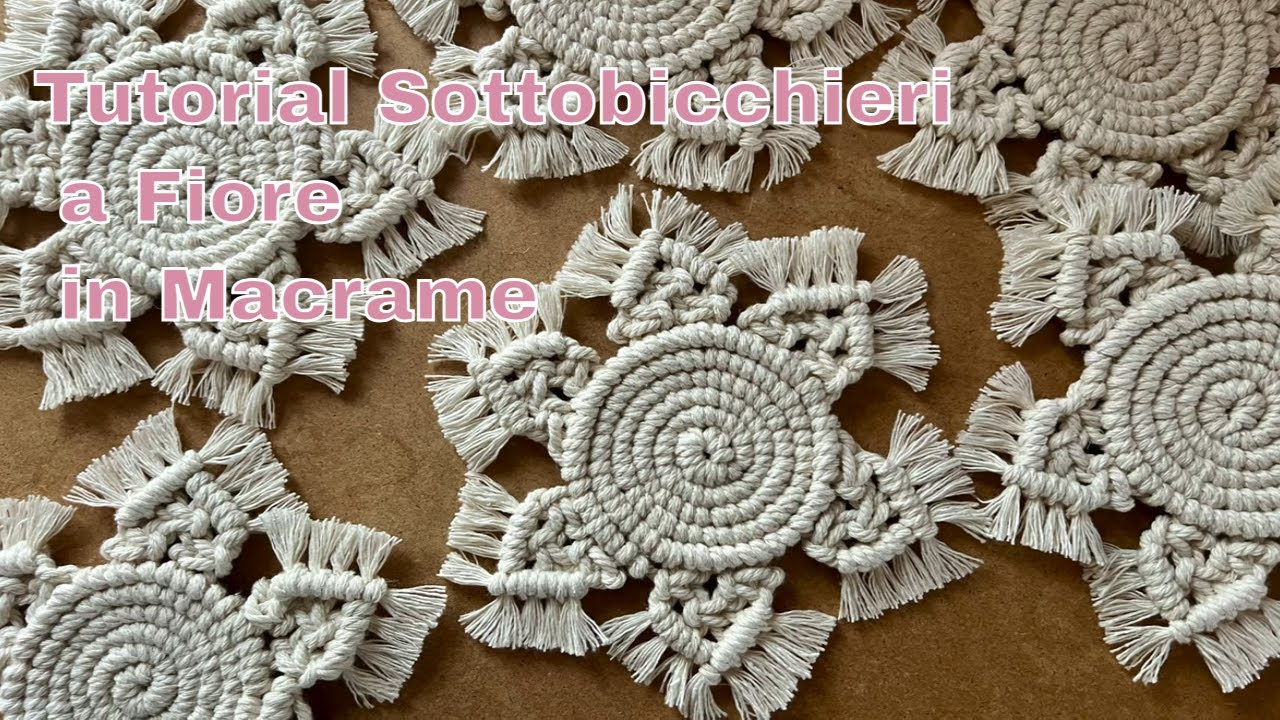 Tutorial Sottobicchiere a Fiore in Macrame