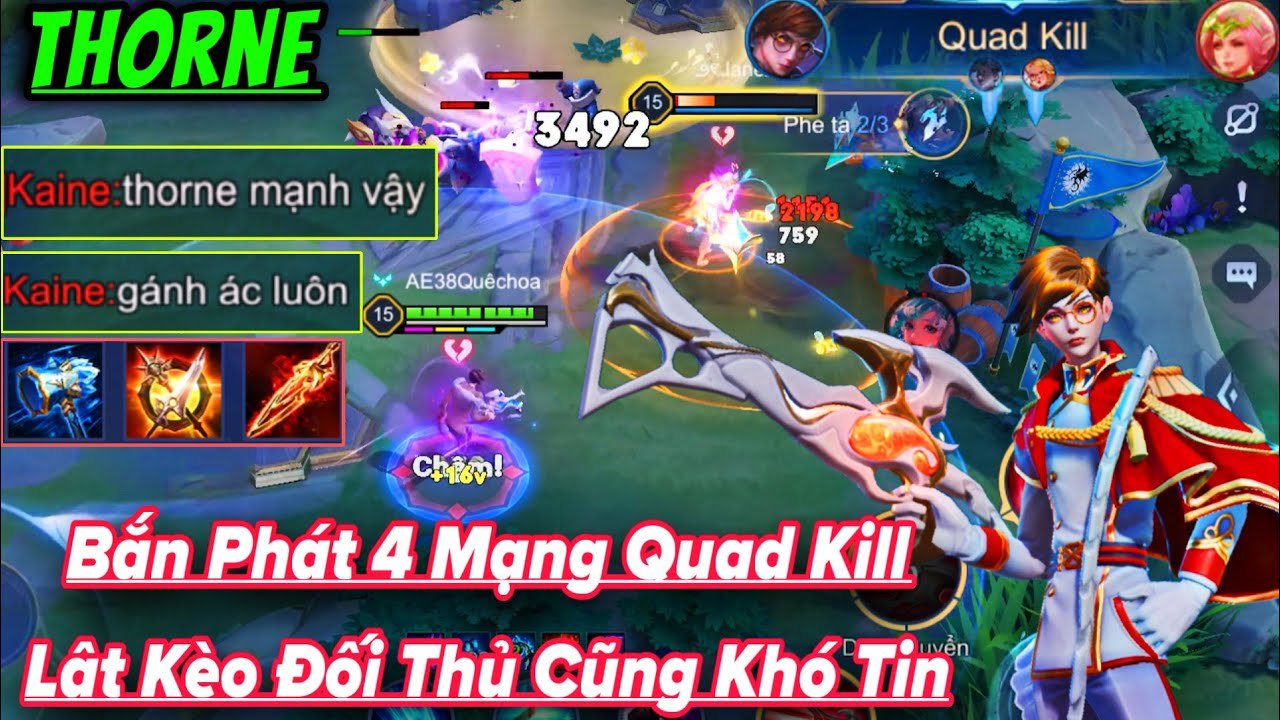 THORNE Li&ecirc;n Qu&acirc;n || 1 Bắn Trắng M&aacute;u QUAD KILL 4 Mạng Lật K&egrave;o Đến Cả Đối Thủ K Tin N&ocirc;i